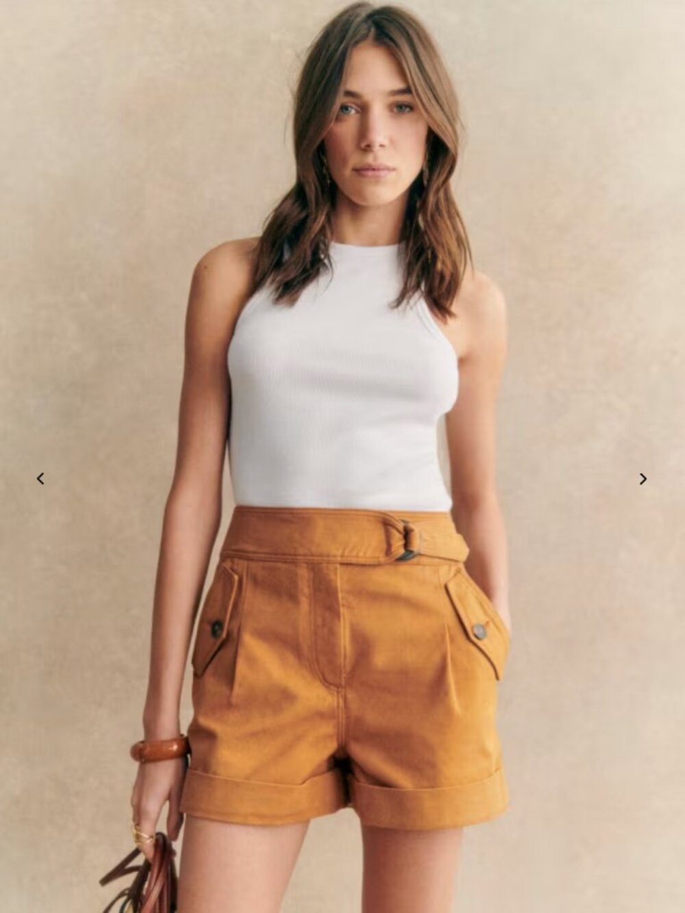 Sézane Cedric Shorts - Saffron - Organic cotton